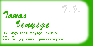 tamas venyige business card